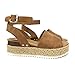 SODA Women's Topic Tan Nubuck Syntheticsandals 8 B(M) US