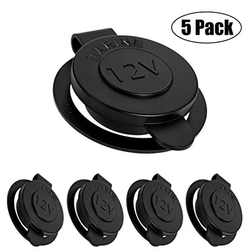 ZHSMS Universal Cigarette Lighter Cover Cap waterproof Dustproof Cover for Auto Car Cigarette Lighter Socket Plug Cover Dust Cap Car Accessory 5 Pack(Black) - Thumbnail 7