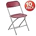 Flash Furniture 10 Pk. HERCULES Series 650 lb. Capacity Premium Red Plastic Folding Chair primary