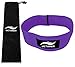 Victorem Exercise Resistance Hip Band - Wide, Cloth, Cotton Band for Legs and Butt - Activate Glutes and Thighs - for Booty Training, Stretching, Lifting, Squatting - Purple, Medium Resistance