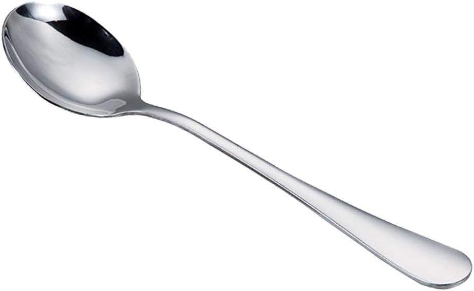 Stainless Steel Soup Spoons Round Set of 12, 7 1/2 inch