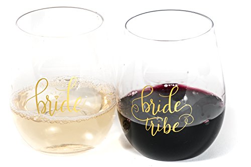 11 piece bride tribe and bride acrylic stemless wine gl…
