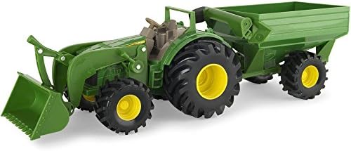 John Deere 8" Monster Treads Tractor with Wagon and Loader for Boys 3-5 Years