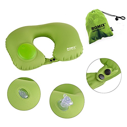 Romix travel pillow, press type automatic inflatable pi…