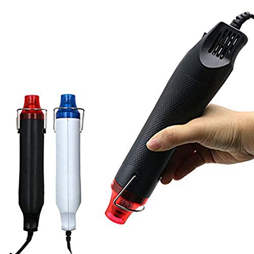 Long Heat Gun Homidic Mini Handheld Hot Air Gun Electric 300W Portable Heat Gun for DIY Craft Embossing Shrink Wrapping Electrical Heat Tool (110V Black) - Thumbnail 2