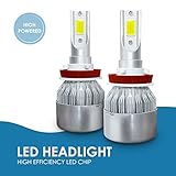 AccCITY LED Headlight Bulbs All-in-One Conversion Kit - H11 (H8, H9) -7,000Lm 6000K Cool White CREE