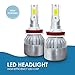 AccCITY LED Headlight Bulbs All-in-One Conversion Kit - H11 (H8, H9) -7,000Lm 6000K Cool White CREE