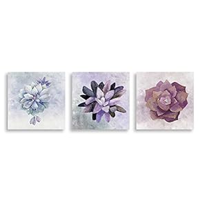 3Piece Canvas Wall Art - Succulent Plant - Canvas Prints Home Artwork Decoration for Living Room,Bedroom - 12"x12"x3 Panels