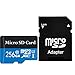 256GB Micro SD SDXC Memory Card High Speed Class 10 with Micro SD Adapter