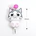 Cute Cartoon Retractable cat 3.5mm in-Ear Earphone Headphones Earbuds for for Mobile Phone