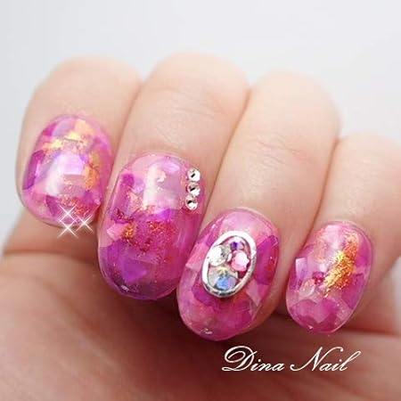 Amazon Dinaネイル ピンクパープルニュアンス天然石風 フラットショートl 番 ネイルチップ ノーブランド品 ネイルチップ 通販