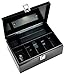 South Main Hardware 810176 Steel Cash Box with 7-Compartment Insert Tray, Black, Medium