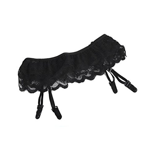 image for Fanteecy Women Sexy Lace Garter Belt Suspender Perspective Thigh-Highs