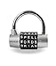 Wordlock PL-003-SL 5-Dial Combination Padlock, Silver, normal