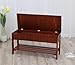 Legacy Decor Solid Wood Shoe Bench Rack with Storage Walnut Finish