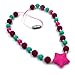 Silicone Chewable Necklace, Sensory Oral Motor Aide Star Rainbow Chewy Jewelry Teether Toys for Kids whith Autism ADHD Special Needs or Nursing Mom with Teething Baby - by Maberry (Purple)
