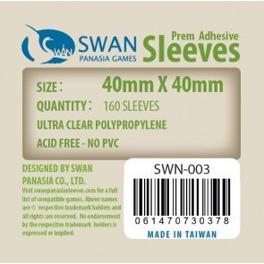 Swan Card Sleeves (40x40mm) - 160 Thin Sleeves