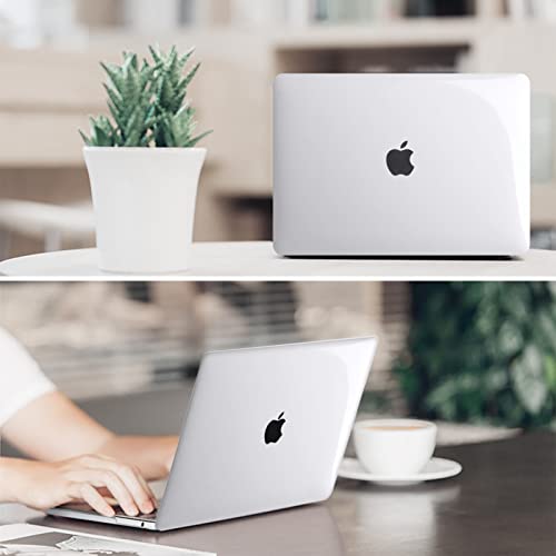 FINTIE Case Compatible with MacBook Pro 13 inch M2/M1 (2022-2016) A2338/A2289/A2251/A2159/A1989/A1706/A1708, Ultra Thin Hard Shell Protective Snap Cover, Crystal Clear