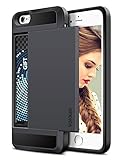 iPhone 6 Plus Case, Vofolen Impact Resistant iPhone 6S Plus Wallet Case Anti-scratch Protective Shell Shockproof Rubber Bumper Cover Card Slot Holder for iPhone 6 Plus 6S Plus 5.5 inch (Black)
