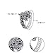 EVER FAITH Austrian Crystal Enamel Gorgeous Tiger Animal Bangle Bracelet Clear Silver-Tone