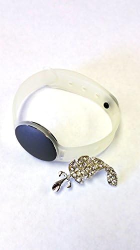 1pc Clear Replacement Accessory Band for Misfit Shine Fitness and Sleep Monitor Sport Activity Tracker + Nice Crystals Feather Brooch