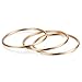 LOYALLOOK 3pcs 1mm Stainless Steel Women's Plain Band Knuckle Stacking Midi Rings Comfort Fit Rose Gold Tone 9#