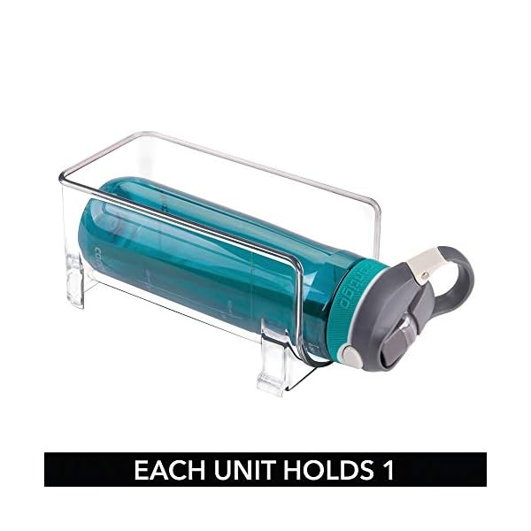 mDesign-Countertop-Water-Bottle-Holder--Refreshing-Water-Bottle-Storage-4-Bottles-x-4-Stackable-Racks-for-Countertops-Workstations-or-in-your-Fridge-Kitchen-Accessories-Transparent mDesign Countertop Water Bottle Holder — Refreshing Water Bottle Storage - 4 Bottles x 4 Stackable Racks for Countertops…