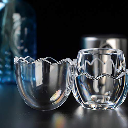 MonLiya Acrylic Toothpick Holder Crystal Toothpick Dispenser Bucket Plastic Toothpick Box Egg Shape Toothpick Case Pocket Restaurant Kitchen Gadgets Desk Storage Box(Without Toothpick)