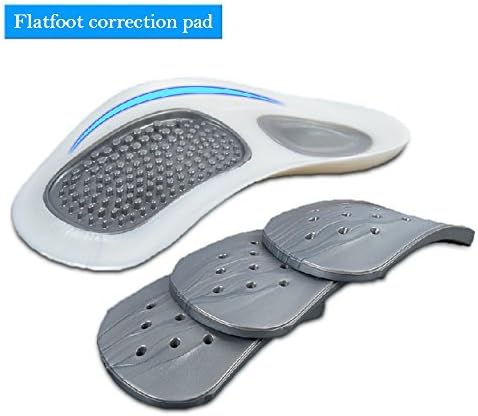 1 Pair Nano-silver Splayed Feet Flatfoot Orthotic Insoles Arch Support Corrective Cushion Pads (E（27.5-30cm）)