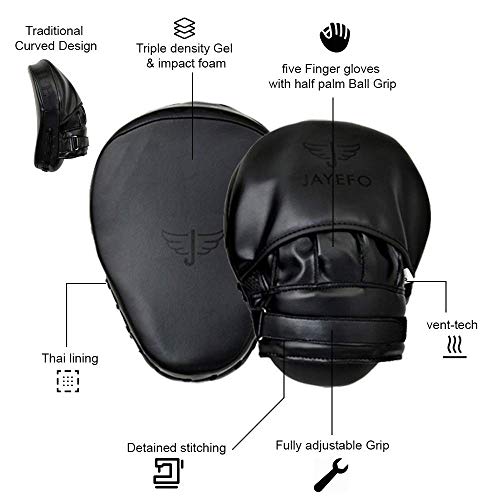 image for Jayefo Glorious Boxing Focus Mitts Pads Speed Curved Pads Strike Shiel