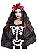 Dreamgirl Women's Dia de los Muertos Sugar Skull Costume Headpiece