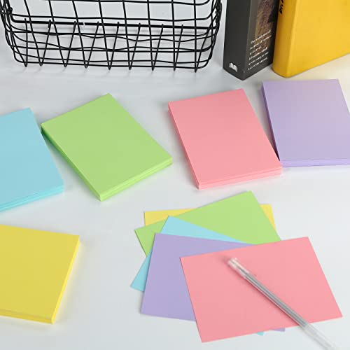 Koogel Coloured Index Cards, A6 Revision Cards 300 PCS Flash Cards Note Pad Record Cards Memory Stationery Supplies for Office University Presentation Study Learning