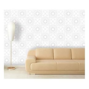 Large Wall Mural - Geometric Seamless Pattern | Self-Adhesive Vinyl Wallpaper/Removable Modern Decorating Wall Art - 66" x 96"