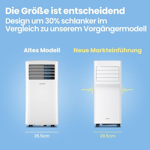 Mobiles Klimagerät Breezy Cool Pro 2.0,7000 BTU 2,0kW, Kühlen&Ventilieren&Entfeuchten,APP-Steuerung,Raumgröße bis 68m³(25㎡)，Mobile Klimaanlage mit Abluftschlauch,