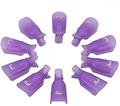 Lot De 10 Clips Pour Retirer Le Vernis à Ongles Gel Uv Outil De Wrap Plastiqueacrylique Professionnel Résurrection Nail Clip Outils Kit De Manucure