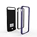 [Apple MFi Certified] iPhone 6 Battery Case Elivebuy® 3100mah Extended Battery Case for iPhone 6 (4.7 inch),Micro USB Input (Black - Purple & Black Bumpers)