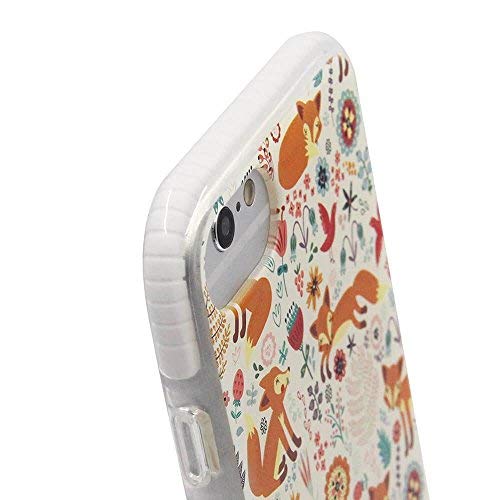Cute Protective Kid Case for iPhone 6s 6 7 8 (White, with Glass Screen Protector) by LFX Tech