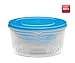 MILTON Mixing Bowl Set with Lids; Kitchen Food Storage Containers, Plastic Airtight Nesting Stackable Meal Prep, 6 Bowls & 6 Covers; No Spill Leakproof Lightweight - for Baking, Salad, Picnic (Blue)