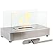 Sunnydaze El Fuego Tabletop Fireplace, Indoor Ventless Bio Ethanol Fire Pit, Long Lasting Burn Time, Stainless Steel
