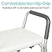 Vive Shower Chair with Arms & Back - Small, Narrow, Medical, Universal Bath Tub Transfer Bench - Safe Adjustable Handicap Stool for Inside Bathtub, Bathroom - Rotating Safety Sliding