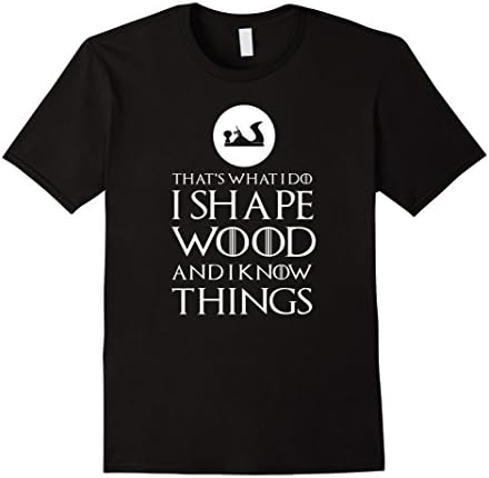 Mens I Shape Wood Funny Woodworking Carpenter T Shirt Gift XL Black