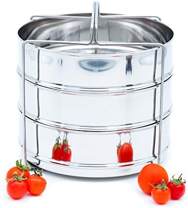 STEAMER INSERT PRESSURE COOKER ACCESSORIES With 3 insert pans and a GRIPPER (5 Qt)