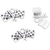 Yxinjy 20 Pcs Silver Racing Flag Antique Charms Pendants for Making Bracelet Necklace Jewelry Findings Jewelry Making Accessory Beading and Making,13x22mm