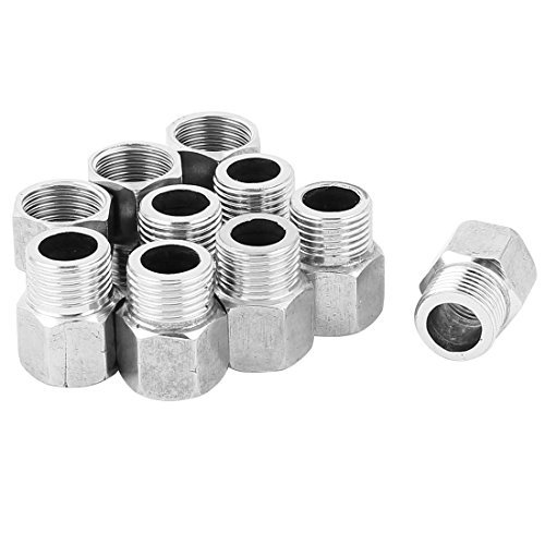 DealMux 1/2BSP Male to 1/2BSP Female Threaded Hex Reducing Bushing Pipe Tube Adapter 10 Pcs - Thumbnail 4