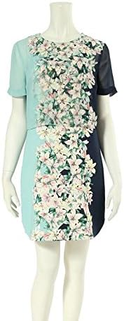 Amazon ビーシービージーマックスアズリア bgmaxazria 半袖ワンピース 花柄 緑 ネイビー 中古 ワンピース チュニック 通販