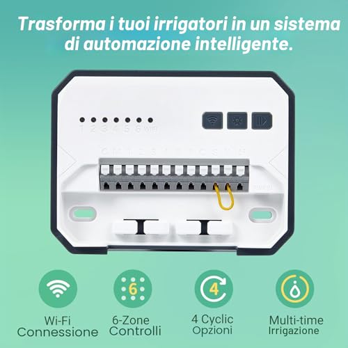Inkbird IIC-600 WiFi Irrigation Control Unit 6 Zones, Automatic Watering System for Garden, Integrated Non-Volatile Memory Irrigation Timer, Support Manual Mode