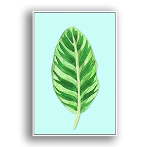 Framed Canvas Wall Art for Living Room, Bedroom Leaves Canvas Prints for Modern Home Decoration Ready to Hang - 16"x24" inches