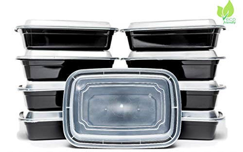 JLY Canada Stackable Meal Prep Food Storage Containers with Lids (32 oz, 10 pack)