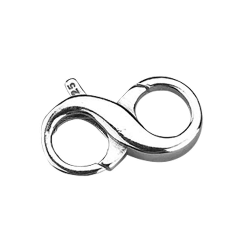 Milisten Double Opening Lobster Clasp, Double Opening Clasps Connector, Sterling Silver Necklace Bracelet Extender for DIY Jewelry Repair Kit Bracelet Necklace Jewelry Closing (Silver)