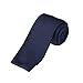 DAO3E01A Midnight Blue Solid Series For Meeting Skinny Knit Neck Tie Woven Microfiber Leadership For Marriage By Dan Smith